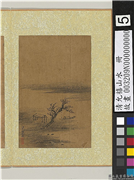 清允禧山水　册　渔溪,绘画,山水,树木,花草,建筑,船