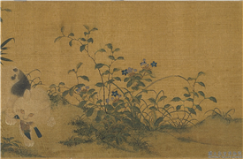 元王渊画花卉　卷,绘画,走兽,树木,花草,翎毛