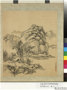清王铨山水　册　空亭图,绘画,山水,建筑,树木
