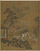 元人太平有象　轴,绘画,人物,山水,树木,花草,建筑,器用,节令与二十四节气