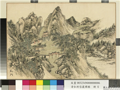 清弘旿岱岩标胜　册　红门,绘画,山水,建筑,树木