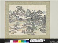 清弘旿画元春集万图　册　万华飞阁,绘画,山水,人物,树木,花草,建筑