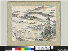 清弘旿画元春集万图　册　万艇江渔,绘画,山水,人物,树木,建筑,船,器用