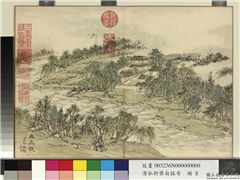 清弘旿齐甸采奇　册　无为观,绘画,山水,建筑,树木,器用