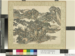 清弘旿星次环周　册　万斛涛声,绘画,山水,树木,建筑