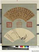清张照画扇梅花　册　梅花（十一）,绘画,花草
