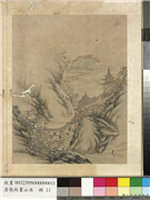 明张经画山水　册　连廊叠楼,绘画,山水,建筑,人物,树木