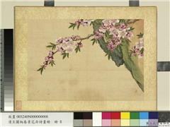 清王图炳春景花卉诗画册　册　桃花,绘画,花草