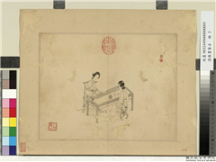 清陈书摹古　册　仕女,绘画,人物,器用