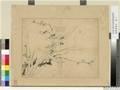 清陈书摹古　册　梅花水仙,绘画,花草