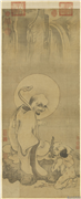 元人画第十六阿必达尊者　轴,绘画,佛道人物,器用