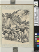 清董邦达山水　册　山深壑幽,绘画,山水,树木,建筑