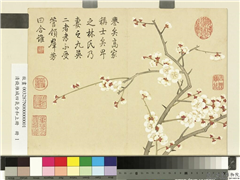 清钱维城画四气含和上册　册　梅花,绘画,花草