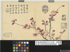 清钱维城绘花卉（上）册　红梅,绘画,花草