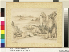 清蒋檙画叠翠效灵　册　清溪城郭,绘画,山水,建筑,船,树木