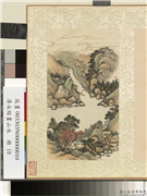清永瑢画山水　册　云绕帆出,绘画,山水,树木,建筑,船