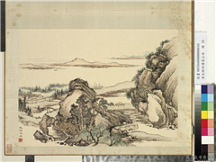 清永瑢仿诸家山水　册　仿沈周山水,绘画,山水,树木,建筑,船