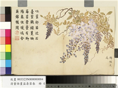 清董诰画益寿霏香　册　锦幄流苏,绘画,花草