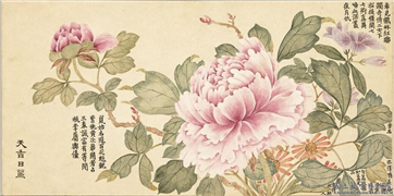 清董诰画绮序舒芳　册　天香日丽,绘画,花草