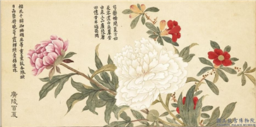 清董诰画绮序舒芳　册　广陵买夏,绘画,花草
