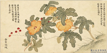 清董诰画绮序舒芳　册　吉贝凝珠,绘画,花草