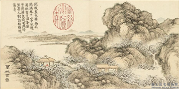 清董诰画清音荟景　册　万林香雪,绘画,山水,花草,人物,建筑