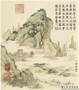清董诰画履端纪丽　册　万国朝正,绘画,山水,建筑,器用,人物,走兽,树木