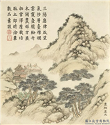 清董诰画履端纪丽　册　农祥晨正,绘画,山水,树木,建筑,人物,器用