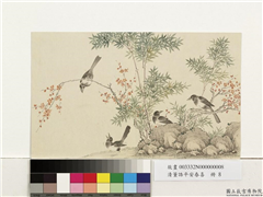 清董诰平安春喜　册　梅竹喜鹊,绘画,翎毛,树木,花草,山水