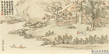 清董诰寿春衍庆　册　益寿熙春,绘画,山水,花草,人物,树木,建筑,船,器用