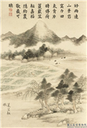 清董诰寿寓登丰　册　蓑笠耘歌,绘画,山水,树木,人物,器用
