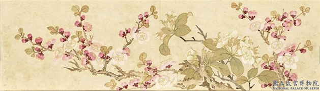 清董诰画花卉　册　杏花梨花,绘画,花草