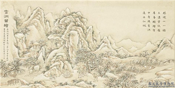 清戴衢亨寿侣熙春　册　雪洲留绘,绘画,经史-故事,山水,人物,树木,花草,建筑,船,器用