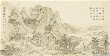 清戴衢亨寿侣熙春　册　造庐铭石,绘画,经史-故事,山水,人物,树木,走兽,翎毛,建筑,器用