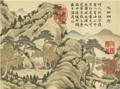 清戴衢亨寿宇咸熙　册　芝田撷秀,绘画,经史-故事,山水,人物,树木,建筑,器用
