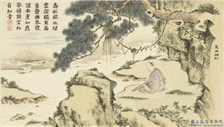 清戴衢亨中天胪胜　册　薰风调轸,绘画,山水,人物,树木,器用
