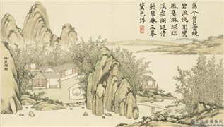 清戴衢亨中天胪胜　册　修篁闲籁,绘画,山水,树木,建筑