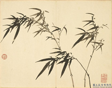 清顾皋兰竹十二幅　册　画竹,绘画,树木