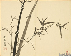 清顾皋兰竹十二幅　册　老干新枝,绘画,树木