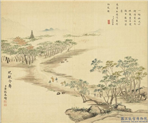 清黄钺寿世徵祥　册　兕觥介寿,绘画,山水,人物,树木,走兽,建筑,器用