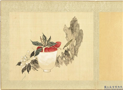 清黄钺画群蕤藻夏　册　画栀荔奇石,绘画,花草,果蔬,器用,山水