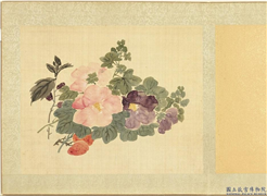 清黄钺画群蕤藻夏　册　画蜀葵桑椹,绘画,花草,果蔬