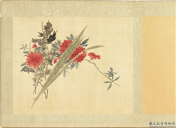 清黄钺画群蕤藻夏　册　画石榴菖蒲,绘画,花草