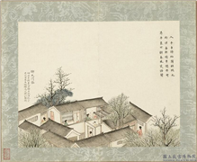 清黄钺画京辇春熙　册　掷丸斗胜,绘画,节令与二十四节气,建筑,人物,树木,其他