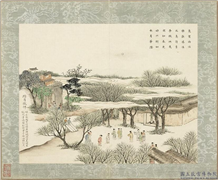 清黄钺画京辇春熙　册　踏月徵祥,绘画,节令与二十四节气,山水,人物,树木,建筑,走兽