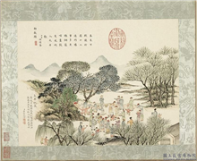 清黄钺画京辇春熙　册　太平纪盛,绘画,节令与二十四节气,山水,民俗技艺,人物,树木,建筑,器用