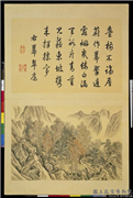清周鲲摹唐寅终南十景图　册　羃翠庭,绘画,山水,人物,器用,树木