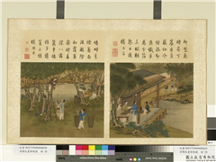清陈枚画耕织图　册　分箔,绘画,民俗技艺,器用,人物,山水,树木,建筑