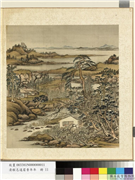 清程志道眉香万年　册　梅屋静赏,绘画,山水,花草,人物,树木,建筑,器用