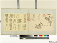 清金廷标仿陈书画　册　仙果珍禽,绘画,果蔬,翎毛